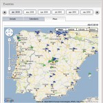 Captura de eventos en formato mapa (Googe Maps)